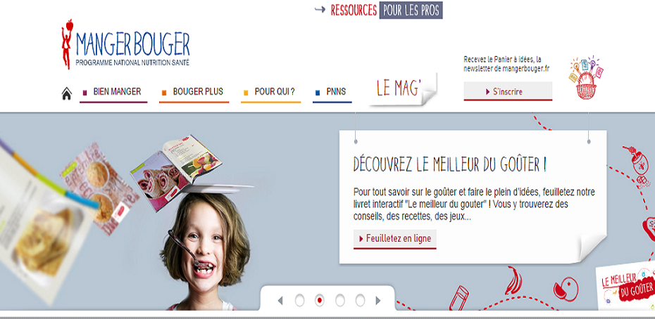 Manger Bouger | Programme National Nutrition Santé 2 Manger Bouger | Programme National Nutrition Santé 2