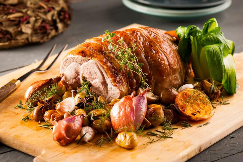 Todo o sabor do Natal sem sal | Perna de peru recheado com ervas 3