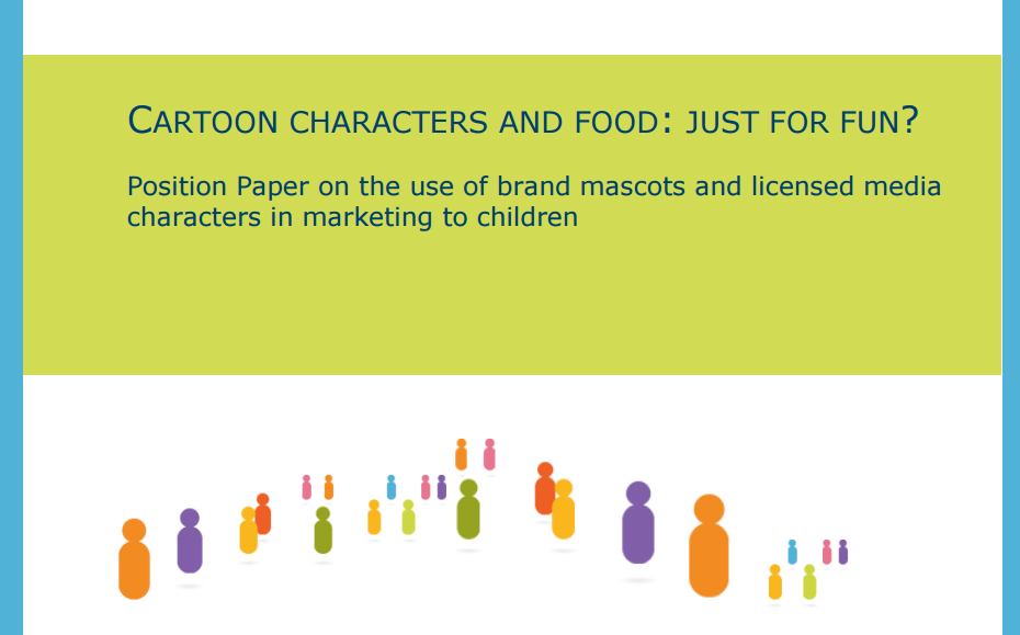 Publicidade a alimentos de má qualidade nutricional utilizando mascotes 2