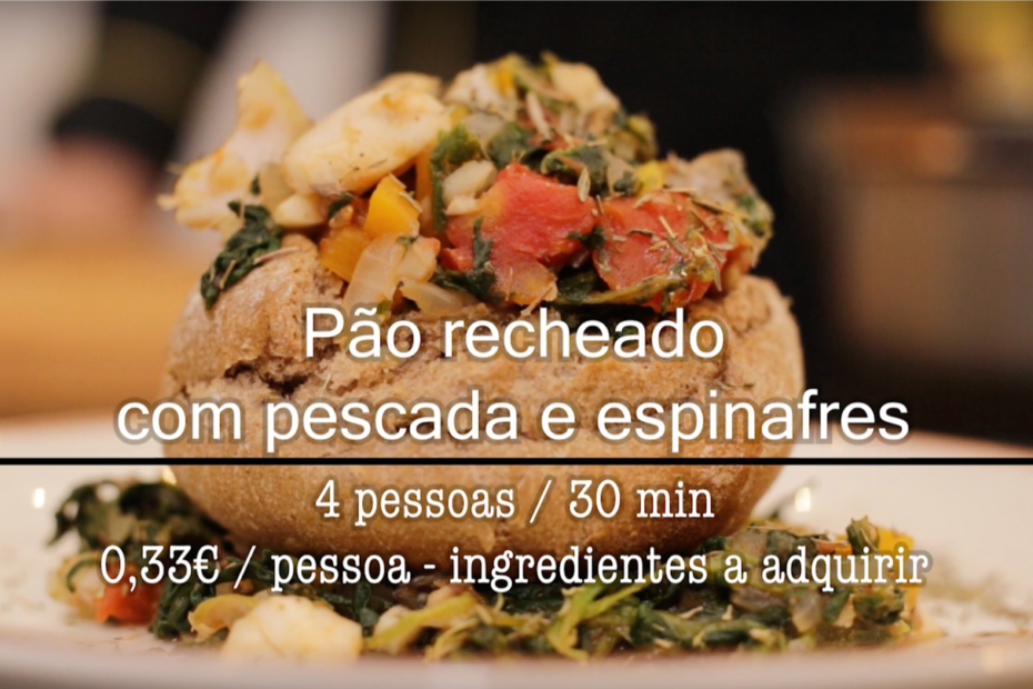 Pão recheado com pescada e espinafres | Uma receita saudável e fácil de preparar 2